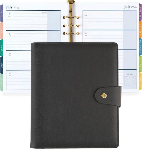 Erin Condren A5 Weekly LifePlanner Ring Agenda (July 2024 - December 2025) - Peacock Agenda, compact Vertical Layout, Bold Blooms Theme in Saudi Arabia