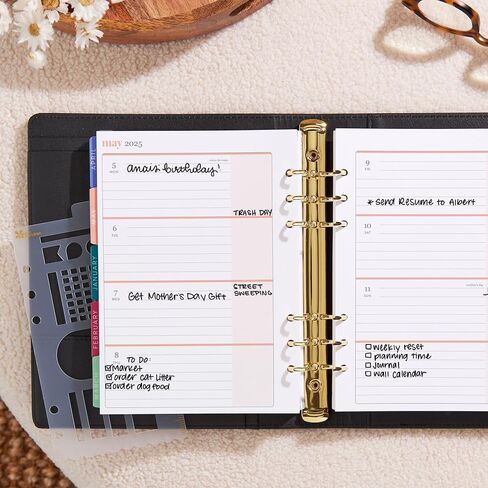 Erin Condren A5 Weekly LifePlanner Ring Agenda (July 2024 - December 2025) - Peacock Agenda, compact Vertical Layout, Bold Blooms Theme in Saudi Arabia