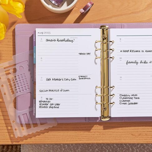 Erin Condren A5 Weekly LifePlanner Ring Agenda (July 2024 - December 2025) - Peacock Agenda, compact Vertical Layout, Bold Blooms Theme in Saudi Arabia