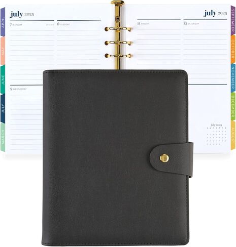 Erin Condren A5 Weekly LifePlanner Ring Agenda (July 2024 - December 2025) - Peacock Agenda, compact Vertical Layout, Bold Blooms Theme in Saudi Arabia