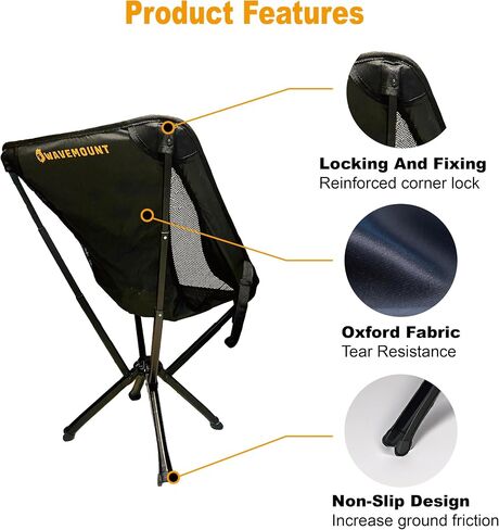 Wavemount-Lightweight Camping Folding Chair, Quick Opening and Closing Folding Chair, Outdoor Chair, Leisure Chair, Mountaineering Chair, Lightweight Moon Chair, Super Beach Chair, ch001 in Saudi Arabia
