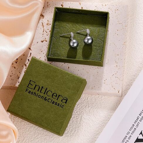 Dangle Pearl Earrings for Women Large Pearl Earrings Hypoallergenic Pearl Drop Earrings for Women Trendy Grey in Saudi Arabia