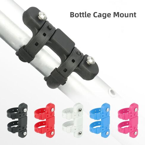 Bike Bottle Cage Mount Water Bottle Mounting Base,Soft Silicone Adjustable Cage Mount,Water Bottle Cage Mount Bracket for MTB Road Mountain Bicycle,Black in Saudi Arabia