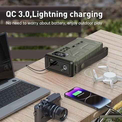 Portable Car Jump Starter with Air Compressor, BCJ 2500A Battery Jump Box with150PSI Digital Air Pump for Tire Inflator, 12V Lithium Battery Jumper Pack Booster for 8L Gas/7.5L Diesel Vehicles in Saudi Arabia