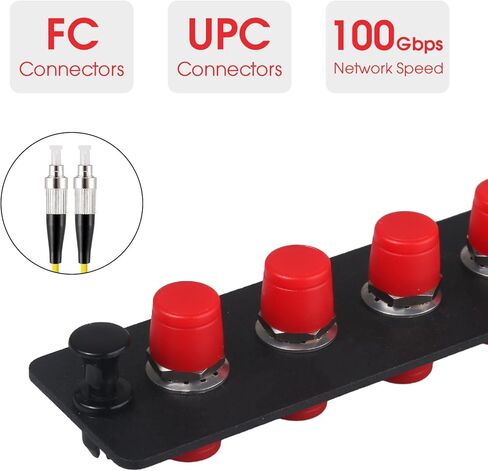 12 Simplex ST Fiber Patch Panel with Simplex Singlemode Black ST Adapters, 12 Fiber Ports in Kuwait