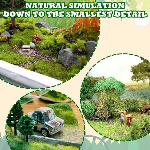 Warmtree 18 Pcs Total 650Gram Diorama Supplies Kit,Model Trees, Rocks,Static Grass,Moss,Tree Powder，River,Tabletop Layout Terrain Scenery Landscape Model Railroad Sand Table Diorama Materials in Saudi Arabia