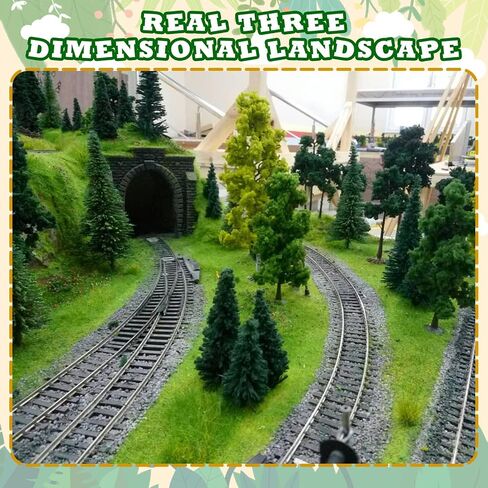 Warmtree 18 Pcs Total 650Gram Diorama Supplies Kit,Model Trees, Rocks,Static Grass,Moss,Tree Powder，River,Tabletop Layout Terrain Scenery Landscape Model Railroad Sand Table Diorama Materials in Saudi Arabia
