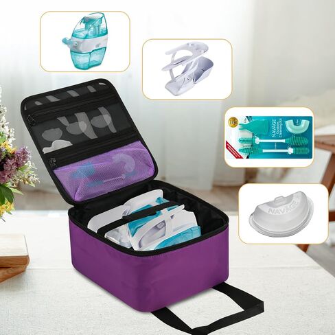 Beautyflier Travel Case for Navage Nasal Irrigation System Storage Fit Countertop Caddy Portable Neti Pot Carrying Bag Nose Cleaner for Sinus Organizer with Hanging Buckle Strap (Case Only) in Saudi Arabia
