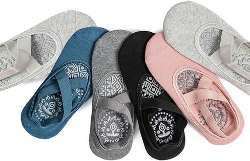 Gionforsy 3 Pairs Yoga Socks for Women Non Slip Pilates Socks Grip Socks for Barefoot Barre Ballet in Saudi Arabia
