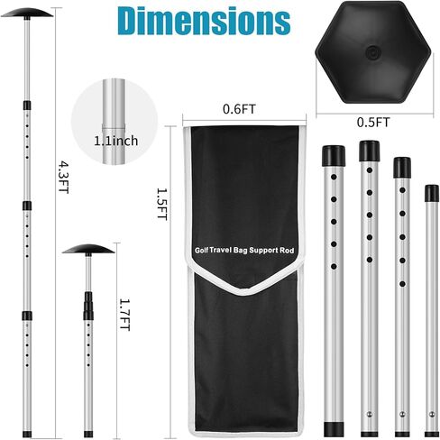 Golf Travel Bag Support Rod - Unbreakable Protection for Your Precious Clubs Golf Club Travel Support Arm in Kuwait