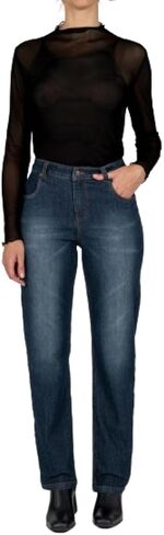 HUE Women's Mid-Rise Straight Leg Jeans in Saudi Arabia