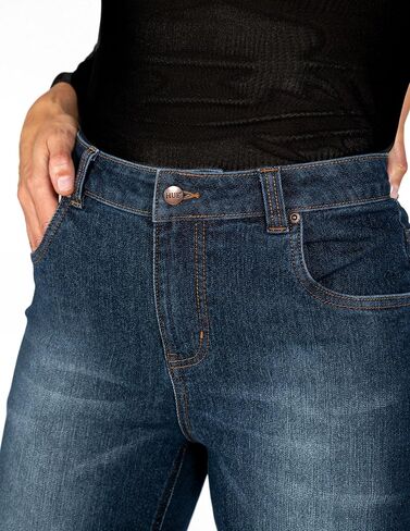 HUE Women's Mid-Rise Straight Leg Jeans in Saudi Arabia
