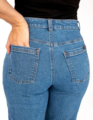 HUE Women's Mid-Rise Straight Leg Jeans in Saudi Arabia