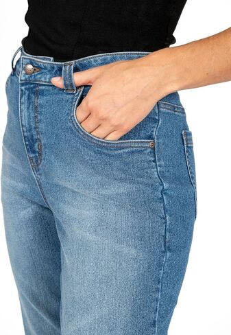 HUE Women's Mid-Rise Straight Leg Jeans in Saudi Arabia