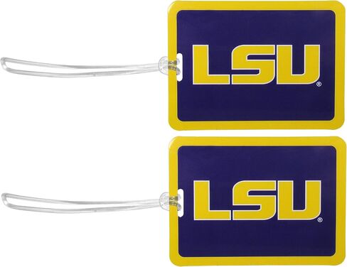 بطاقة الأمتعة المصنوعة من الفينيل من Siskiyou Sports NCAA LSU Tigers، قطعتان بمقاس واحد، ألوان الفريق in Saudi Arabia