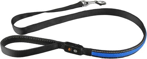 Lightup Dog Leash Fluffy Tails LED 3 Flashing Modes Waterproof USB Rechargeable Standard Dog leashes Flexi LED Lighting System Light up in The Dark Leash All Medium and Large Breeds Walking Leash in Saudi Arabia