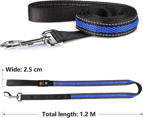 Lightup Dog Leash Fluffy Tails LED 3 Flashing Modes Waterproof USB Rechargeable Standard Dog leashes Flexi LED Lighting System Light up in The Dark Leash All Medium and Large Breeds Walking Leash in Saudi Arabia