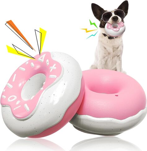 ألعاب الكلاب من كارلج، ألعاب مضغ للكلاب للمضغ العدواني، ألعاب تسنين الجراء، ألعاب متينة تصدر صوت الدونات للسلالات الصغيرة والمتوسطة الكبيرة in Kuwait