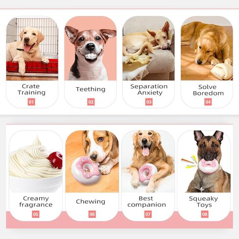 ألعاب الكلاب من كارلج، ألعاب مضغ للكلاب للمضغ العدواني، ألعاب تسنين الجراء، ألعاب متينة تصدر صوت الدونات للسلالات الصغيرة والمتوسطة الكبيرة in Kuwait