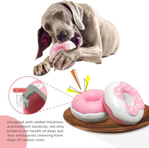 ألعاب الكلاب من كارلج، ألعاب مضغ للكلاب للمضغ العدواني، ألعاب تسنين الجراء، ألعاب متينة تصدر صوت الدونات للسلالات الصغيرة والمتوسطة الكبيرة in Kuwait