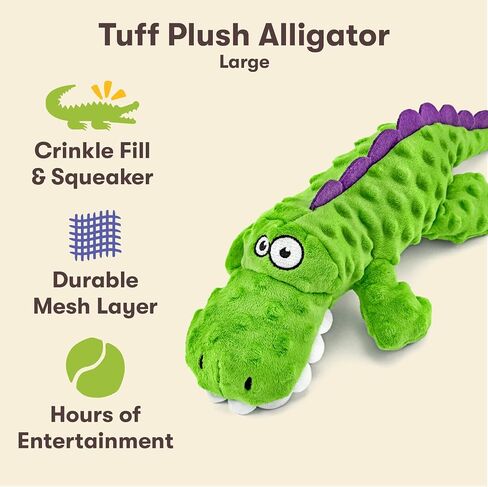 Pet 'n Shape Tuff Plush Gator Dog Toy, Small in Saudi Arabia