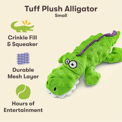 Pet 'n Shape Tuff Plush Gator Dog Toy, Small in Saudi Arabia