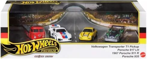 مجموعة Hot Wheels HRT54 Premium Collector - Porsche Renschport [4 سيارات صغيرة] [عمر 3 سنوات فما فوق] in Saudi Arabia
