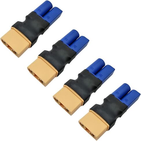 4-Pack XT90 Male Connector to EC5 Female Connector Adapter Plug for RC FPV Drone RC Car Lipo NiMH Battery Charger ESC in Saudi Arabia