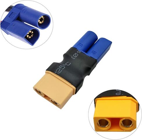 4-Pack XT90 Male Connector to EC5 Female Connector Adapter Plug for RC FPV Drone RC Car Lipo NiMH Battery Charger ESC in Saudi Arabia