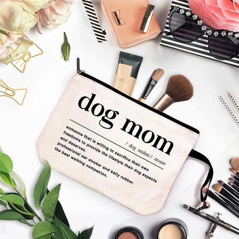 Dog Mom Cosmetic Bag，Dog Lovers for Women，Dog Lover Gifts，Best Dog Mom Ever Gifts，Dog Mom Gifts for Women，Gift for Dog Mom，Funny Dog Mom Makeup Bag in Saudi Arabia