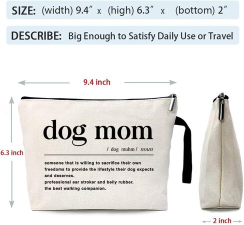 Dog Mom Cosmetic Bag，Dog Lovers for Women，Dog Lover Gifts，Best Dog Mom Ever Gifts，Dog Mom Gifts for Women，Gift for Dog Mom，Funny Dog Mom Makeup Bag in Saudi Arabia
