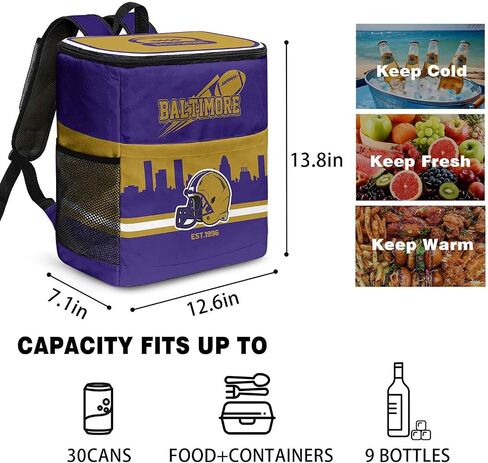 San Francisco City Football Fan Adult Men Backpack Cooler Insulated Leakproof 30 Can Beer Cooler Bag Picnic Cooler Bag, Portable Insulated Travel Cooler. in Saudi Arabia