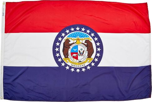 Annin Flagmakers Missouri State Flag USA-Made to Official State Design Specifications, 3 x 5 Feet (Model 142960) in Kuwait