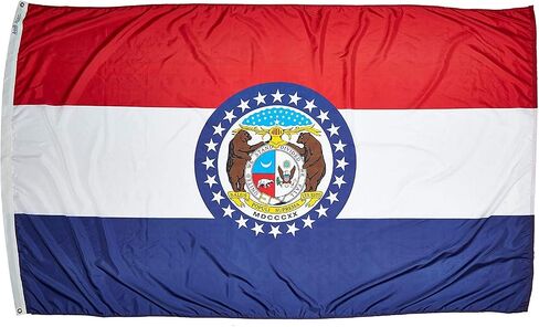 Annin Flagmakers Missouri State Flag USA-Made to Official State Design Specifications, 3 x 5 Feet (Model 142960) in Kuwait