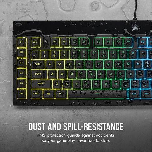 Corsair K55 PRO LITE RGB Wired Membrane Gaming Keyboard (5-Zone Dynamic RGB Backlighting, Six Macro Keys with Stream Deck Integration,Dedicated Media Keys) Black (Renewed) in Saudi Arabia