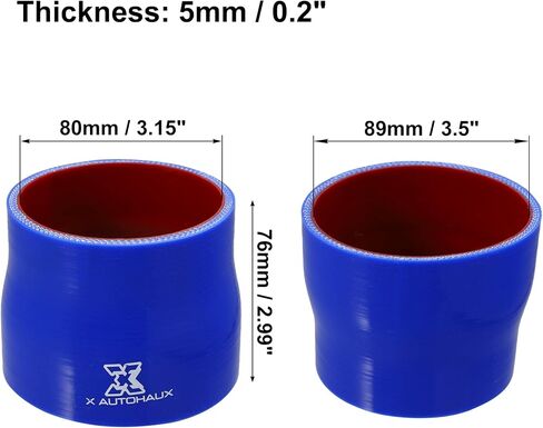 X AUTOHAUX 102-108mm 4.02 "-4.25" ID مستقيم سيليكون المخفض خرطوم سيليكون خرطوم مقرنة المبرد أنبوب أزرق أحمر للسيارة المبرد مدخل الأنابيب in Saudi Arabia