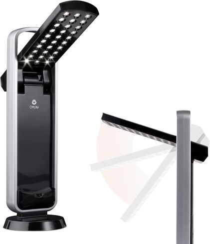 مصباح مهام LED محمول من OttLite، أبيض - مصباح مكتب LED خفيف الوزن مع مقبض حمل، مصابيح LED لضوء النهار الطبيعي طويلة الأمد وموفرة للطاقة للمكتب المنزلي والمكتب - تشغيل/إيقاف تلقائي in Kuwait