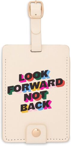 Ban.do Getaway Suitcase Tag for Travel, Durable Vegan Leather Luggage Identifier, Look Forward Not Back in Saudi Arabia
