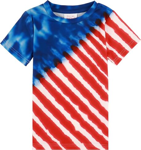 HH Family Boys 4th of July Shirt Kids Patriotic Dinosaur American Flag USA Shirts Tshirts Clothing in Kuwait