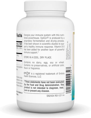 Source Naturals Wellness EpiCor with Vitamin D-3 for Heightened Immune Defense* - 120 Capsules in Saudi Arabia