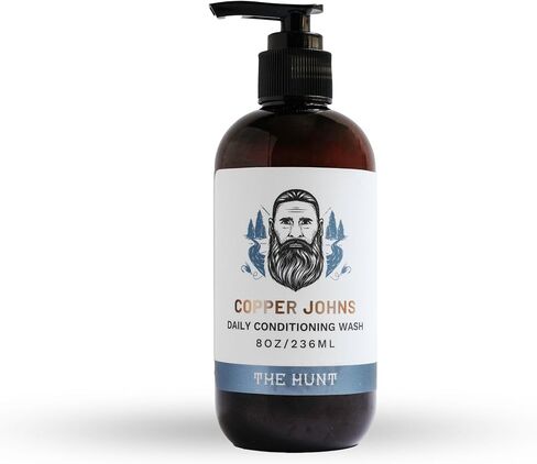 Daily Conditioning Wash | Natural Beard Cleanser | Nourishes Facial Hair & Skin | Ionic Inland Sea Minerals | Unscented-The Hunt | 8oz in Saudi Arabia