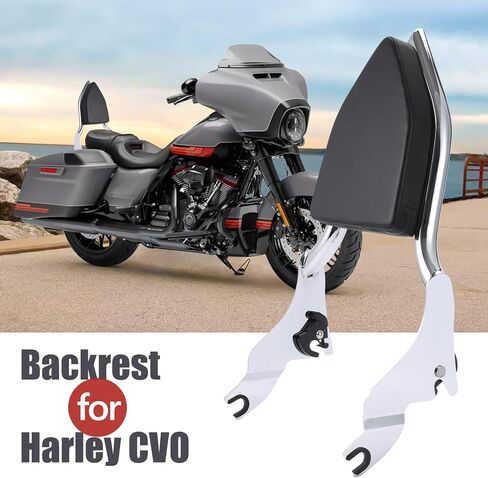 مسند ظهر للراكب الخلفي للدراجة النارية، مسند ظهر للراكب الخلفي قابل للفصل مناسب لدراجة Harley Touring Street Glide Road Glide Road King 2009-2022 (أسود) in Kuwait