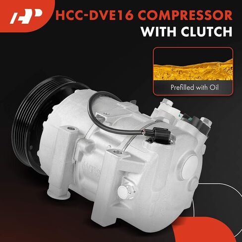 A-Premium Air Conditioner AC Compressor with Clutch Compatible with Hyundai Genesis Coupe 3.8L 2013-2016, 6-Groove Pulley in Saudi Arabia