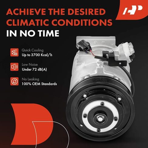 A-Premium Air Conditioner AC Compressor with Clutch Compatible with Hyundai Genesis Coupe 3.8L 2013-2016, 6-Groove Pulley in Saudi Arabia