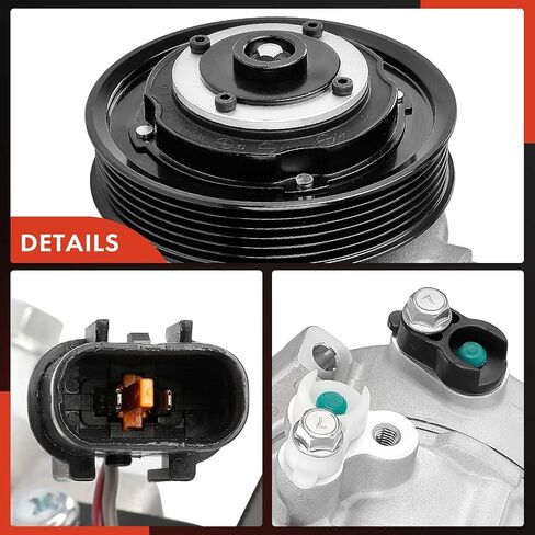 A-Premium Air Conditioner AC Compressor with Clutch Compatible with Hyundai Genesis Coupe 3.8L 2013-2016, 6-Groove Pulley in Saudi Arabia