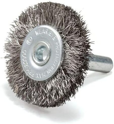 2 PCS - 4" Crimped Carbon Steel Wire Wheel Brush w/ 1/4" Shank For Die Grinder in Saudi Arabia