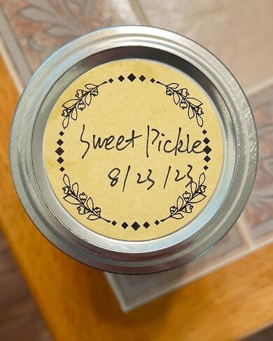 2" Canning Labels for Jars & Lids, 4 Different Wreath Designs, 500 Pcs Round Kraft Christmas Mason Jar Stickers, Food Labels Pantry Labels, Mason Jar Labels Spice Labels Bottle Labels in Saudi Arabia