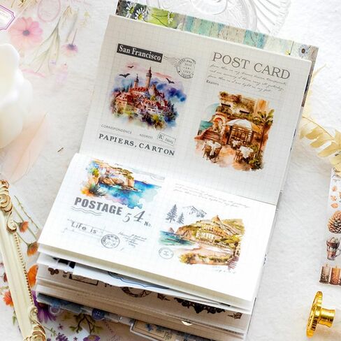 6 لفات من شريط اشي الأزهار النباتية، شخصيات عتيقة للفتيات، شريط زخرفي للحرف اليدوية، أشرطة اشي القهوة الخريفية، ملصقات شريط واشي عريضة على شكل زهرة طبيعية، شريط لاصق مزخرف لليوميات in Kuwait