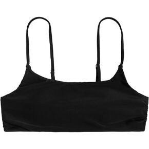 MakeMeChic Women's Bikini Tops Scoop Neck Spaghetti Straps Padded Swimsuit Bathing Suit Top