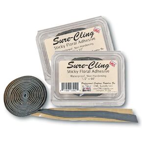 Sure-Cling Floral Adhesive Putty, Waterproof, Non-Hardening 5-ft roll (2 Pack) Made in USA